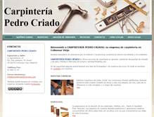 Tablet Screenshot of carpinteriapedrocriado.com